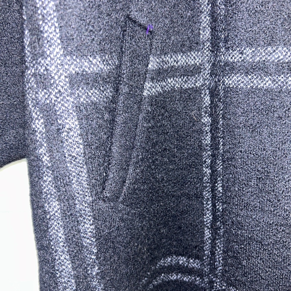 Adrienne Vittadini Gray Black Plaid Wool Coat Women’s Sz 1X - Picture 4 of 13